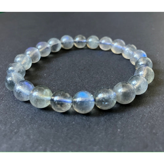 スリランカ産 天然ラブラドライトブレスレット（通称 ブルームーンストーン）｜スタンダードクラス・男女兼用・穏やかな月光の輝き