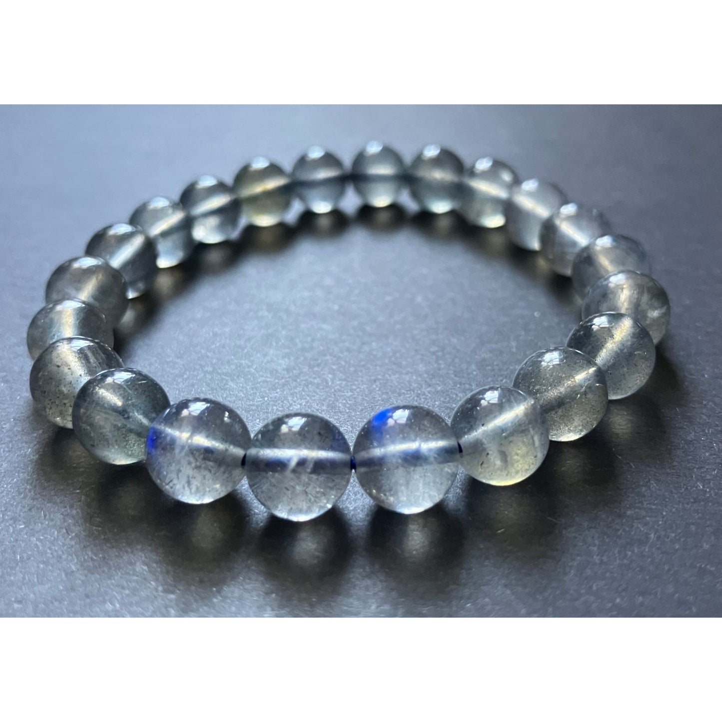 スリランカ産 天然ラブラドライトブレスレット（通称 ブルームーンストーン）｜スタンダードクラス・男女兼用・穏やかな月光の輝き