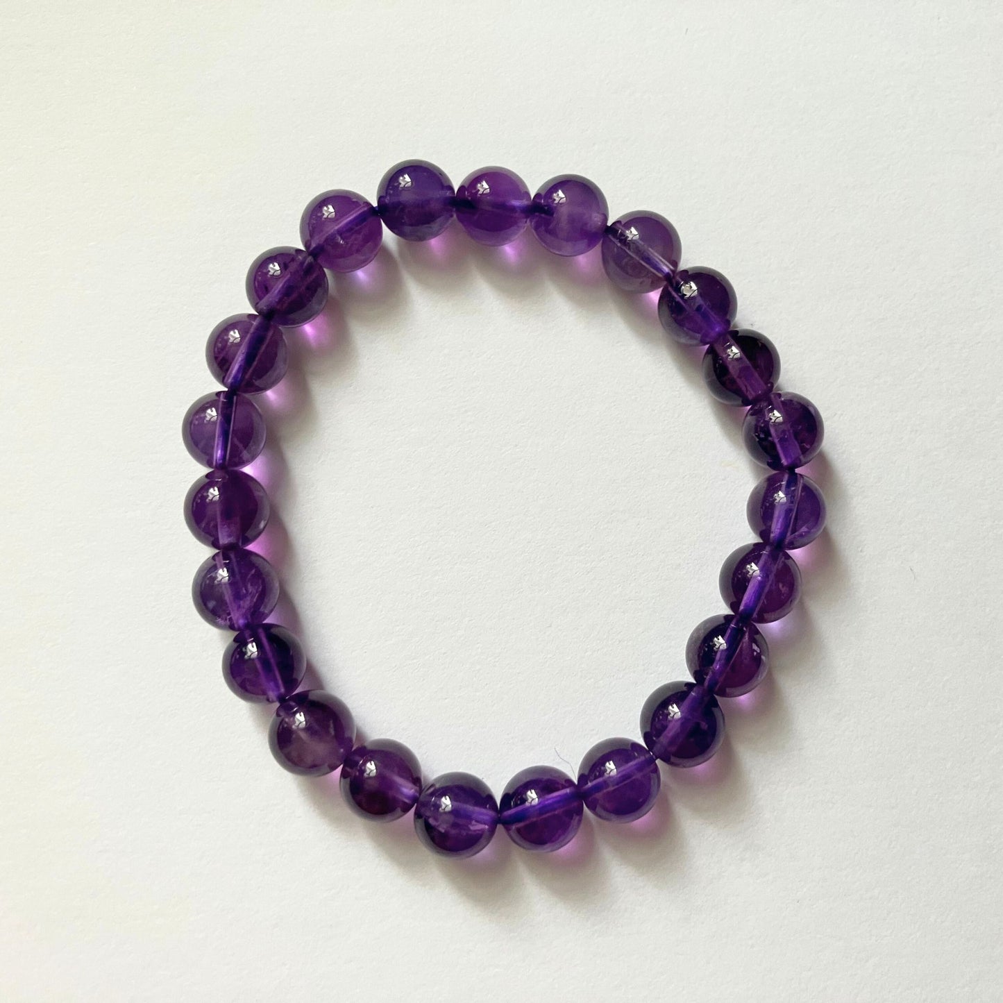 ウルグアイ産 天然アメジストブレスレット｜スタンダードクラス・やさしい紫が心を癒す天然石
