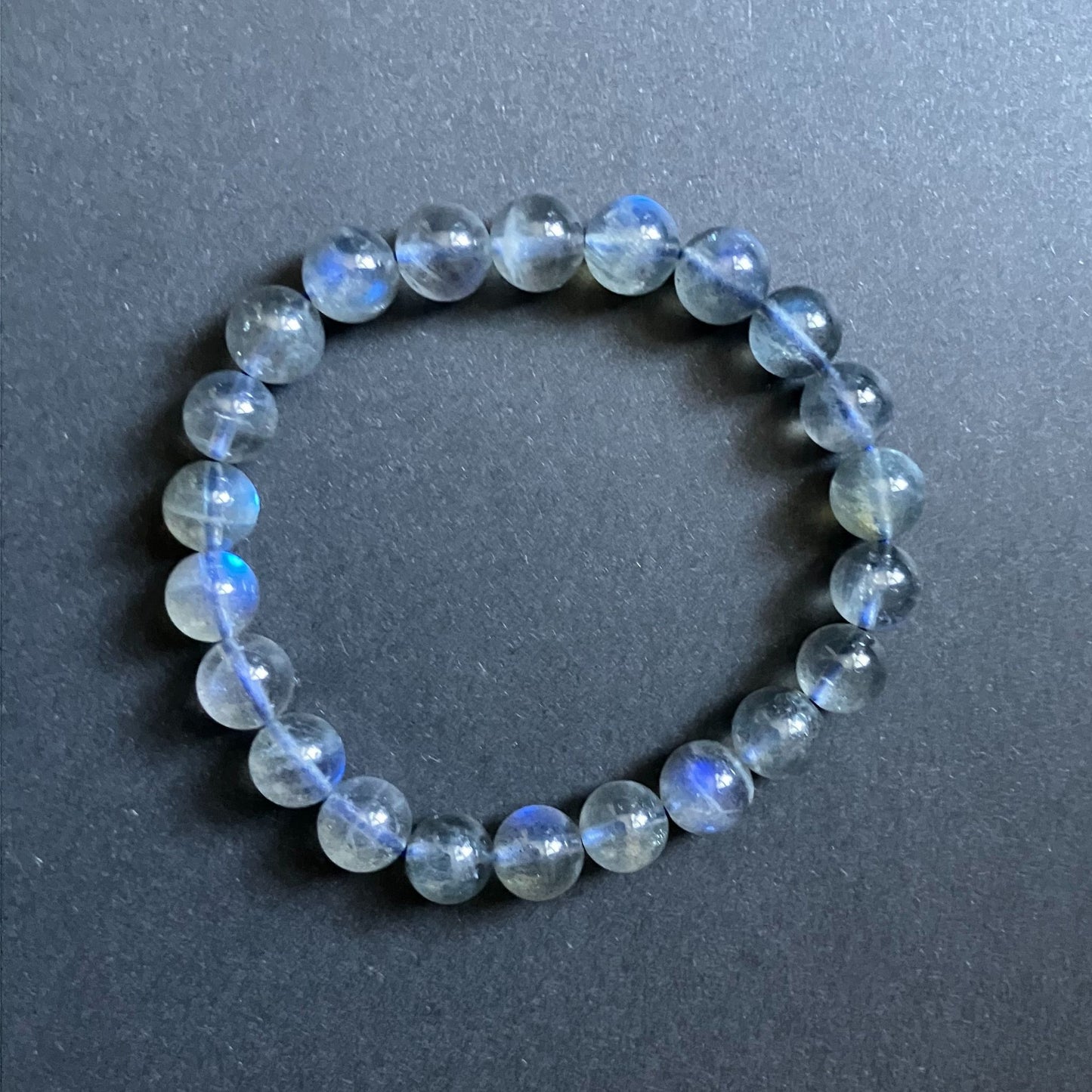 スリランカ産 天然ラブラドライトブレスレット（通称 ブルームーンストーン）｜プレミアムクラス・男女兼用・高透明度と鮮やかな光