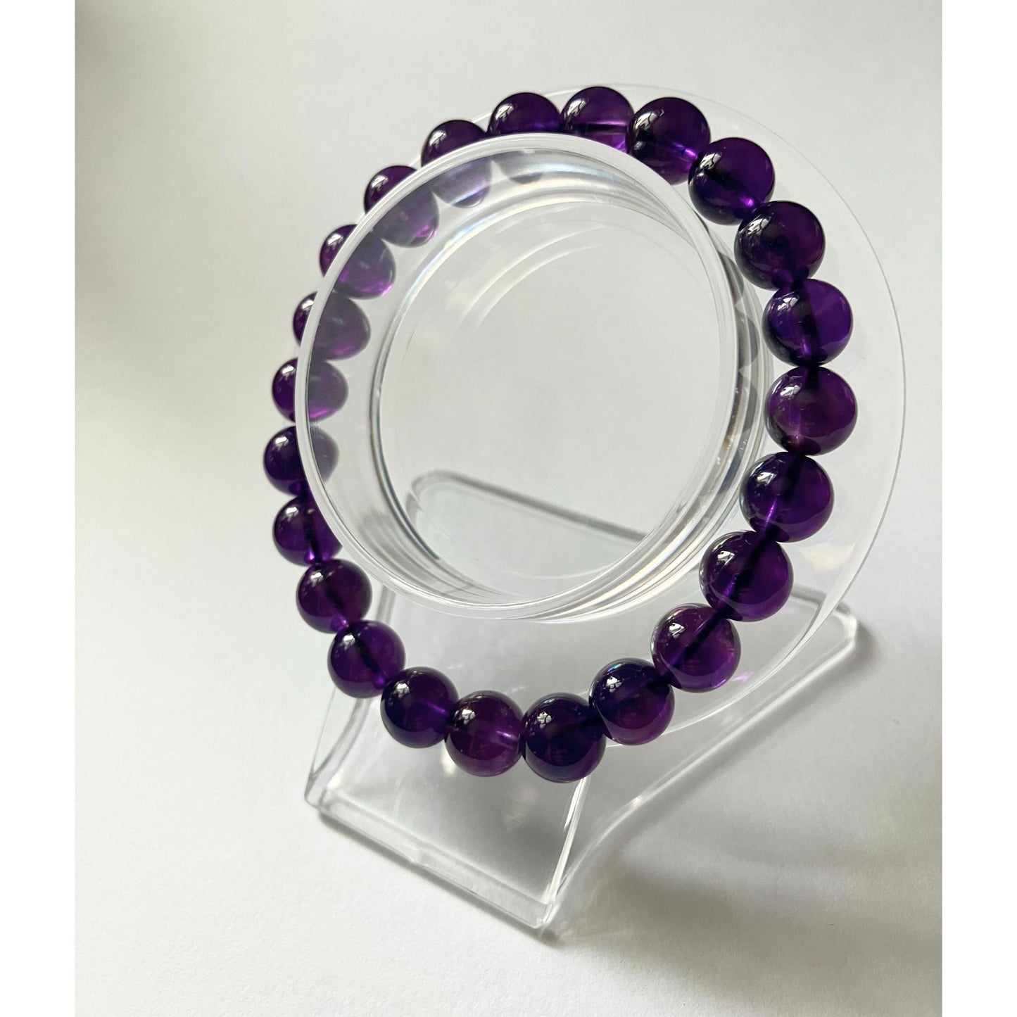 ウルグアイ産 天然アメジストブレスレット｜プレミアムクラス・濃厚な紫が宿す高貴な輝き