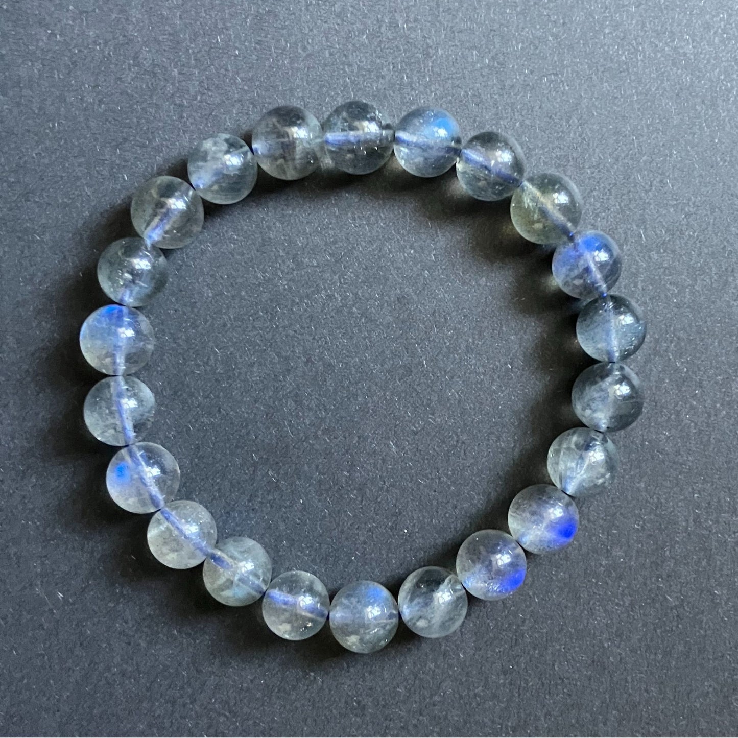 スリランカ産 天然ラブラドライトブレスレット（通称 ブルームーンストーン）｜スタンダードクラス・男女兼用・穏やかな月光の輝き